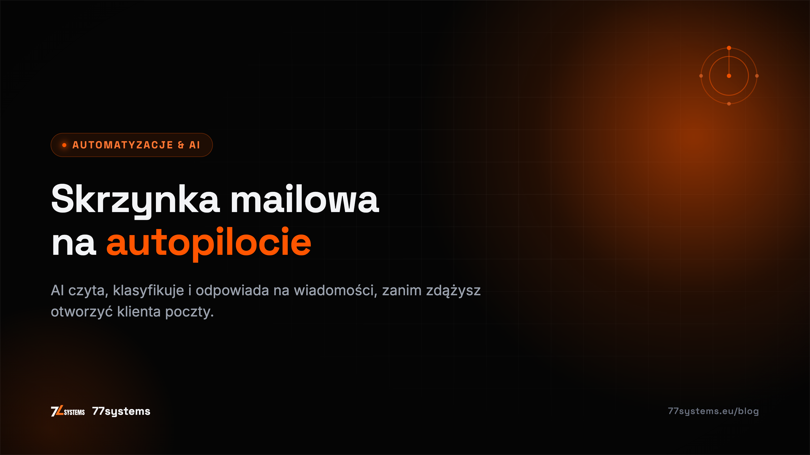 Automatyczna obsługa skrzynki mailowej z AI — grafika 77systems